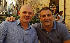 Nenad Milosevic con Gianni Attanasio suo ex compagno all'Ortigia Siracusa
