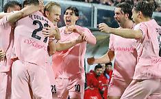 L'esultanza del Palermo