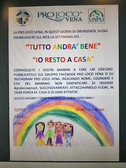 Piedimonte Etneo (Ct): "Tutto andrà bene" iniziativa della Pro loco di Vena