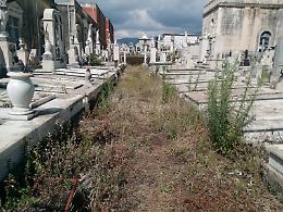 Giarre: degrado nel cimitero
