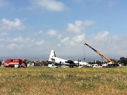 Catania, non si apre il carrello dell'Atr42 Atterraggio di emergenza a Fontanarossa