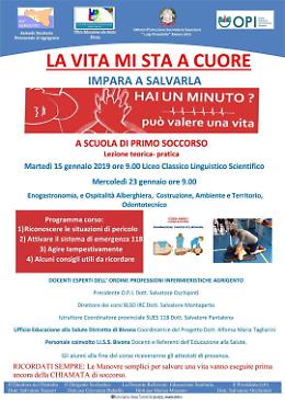 Aperte le iscrizioni per gli appuntamenti formativi tesi a dotare il territorio di una capillare “rete dell’emergenza”