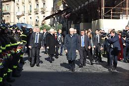 Mattarella a Catania, in piazza Teatro Massimo gli "strumenti del mestiere" dei Vigili del Fuoco