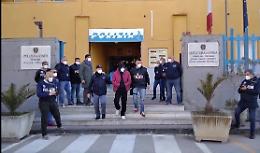 Operazione Caput Silente, l'uscita degli arrestati dalla questura di Enna: la fotogallery