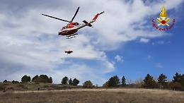 Vigili del fuoco, sull'Etna esercitazione per testare sistema satellitare e bolla wi fi