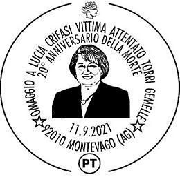 Montevago, annullo postale per ricordare Lucia Crifasi tra le vittime dell’attentato alle Torri Gemelle