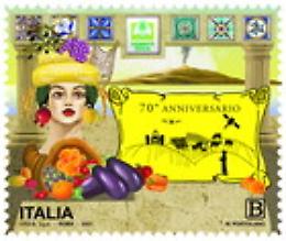 Francobollo delle Poste per i 70 anni di Coldiretti Sicilia