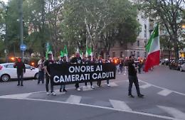 Ramelli: al corteo striscione 'onore ai camerati caduti'