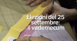 Elezioni del 25 settembre: il vademecum