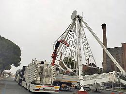 Catania, quasi pronta la ruota panoramica vista Etna e mare