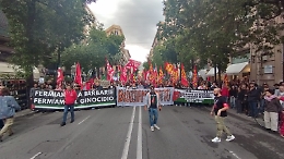 Palermo, in migliaia invadono la via Roma per il corteo pro Palestina e pro Flotilla