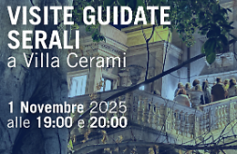 Villa Cerami di sera: visite guidate tra giardini, volte e saloni storici