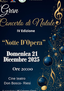 Quarta edizione del tradizionale Gran Concerto di Natale a Riesi