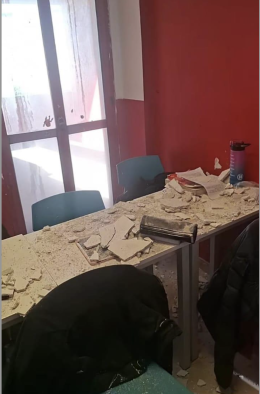 Crollo al liceo "Danilo Dolci", gli studenti non entrano: lavori iniziati