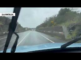 Maltempo, allerta arancione e pioggia battente sulla Statale 284