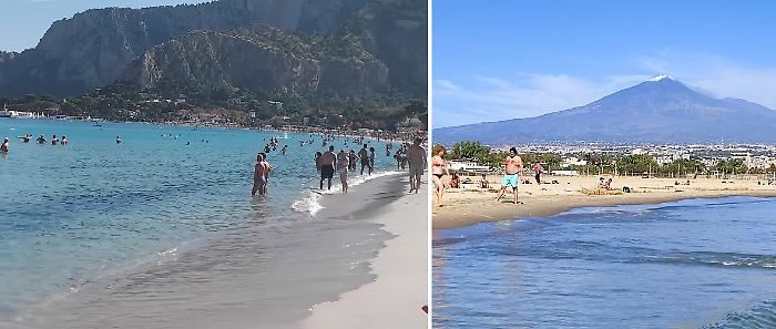 Con 30&deg;C in Sicilia &egrave; ancora estate: spiagge piene dalla Plaia di Catania a Mondello