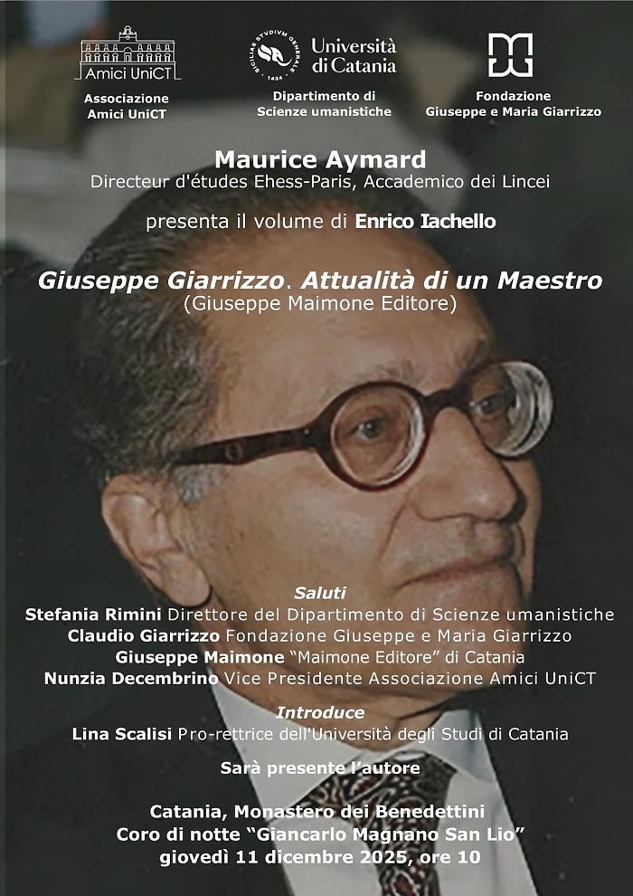Maurice Aymard presenta 'Giuseppe Giarrizzo — attualità di un maestro' al Monastero dei Benedettini