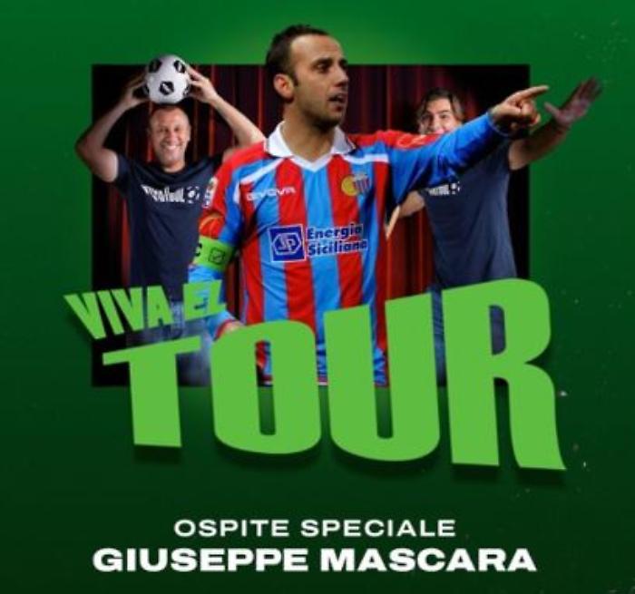 Viva El Tour: Lele Adani,&nbsp;Antonio&nbsp;Cassano e Nicola Ventola a Catania. Ospite speciale Giuseppe Mascara