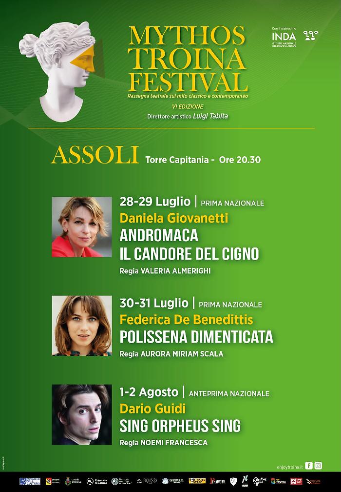Mythos Troina Festival, ecco la sezione "Assoli": tre registe, tre prime nazionali tra mito e nuova drammaturgia